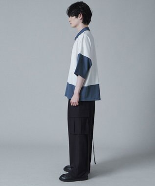 WEGO ドルマンポンチハーフジップT（S） ブルー