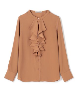BEIGE， 【WEB限定】MAKALU / フリルブラウス Camel