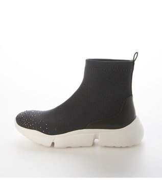 MODE ET JACOMO <MODE ET JACOMO>ハイカットニットスニーカー ダークグレー