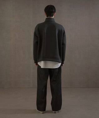 WEGO KEEPWARM　BIGハーフZIPプルオーバー ブラック中濃色