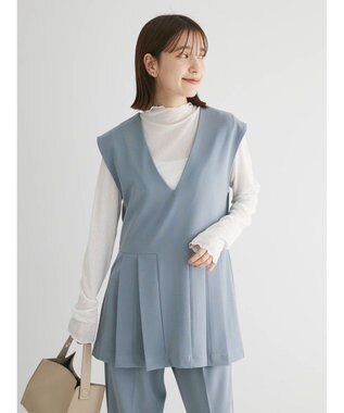 Green Parks ・Ｐｅｔｉｔ　Ｆｌｅｕｒ　サイドプリーツベスト Blue