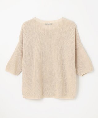 ANY 【洗濯機可/アンチピリング】ギマハーフスリーブニット サンドベージュ