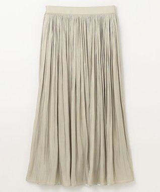 ANY L 【ウエストゴム】シャイニーギャザースカート シャンパンゴールド