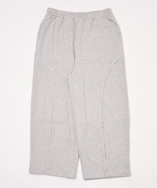 WEGO 【ユニセックス着用ITEM/ウエストゴム/MLサイズ展開】バルーン3Dスウェットパンツ 杢グレー