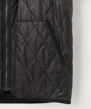 JOSEPH ABBOUD MOUNTAIN 【リバーシブル/イージーケア/中綿/ウォッシャブル】ツィーディーフリース ブルゾン ブラック系