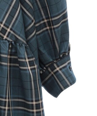 Green Parks ボウタイリボン付裾バルーンシャツワンピース Green