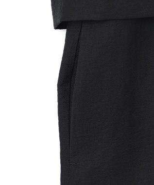 ICB L 【接触冷感・洗える】 ワッシャーツイル ワンピース ブラック系