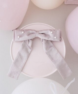 Maison de FLEUR リボンマニアベロアリボンバレッタ
