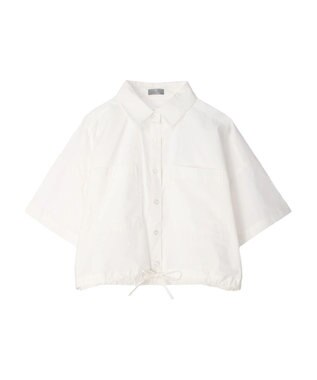 Green Parks ＫＢＦ　ショート丈ミリタリーシャツ Off White