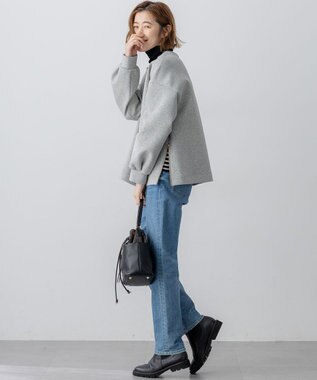 23区 S 【VERY掲載/洗える】コットンエアーダンボール サイドジップ カットソー ライトグレー系