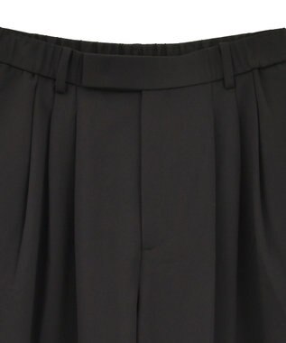 AMERICAN HOLIC 【イージーケア】タックストレートパンツ Black