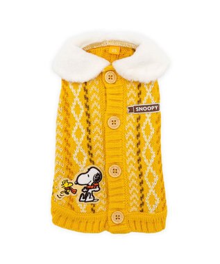 PET PARADISE スヌーピー ハグ 背開 ニット 《イエロー》 小型犬 イエロー