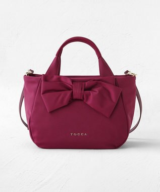 TOCCA RIBBON CUBE NYLON MINI TOTE ミニトートバッグ レッド系