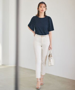 ANY SIS 【撥水機能】サテンストレッチビューティー パンツ オフ