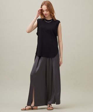 23区 【SACRA】ベアワッフル カットソー ブラック系