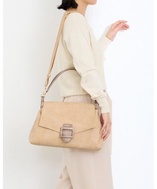 MioFIRANO バックル付きフラップトートバッグ 2WAY　FIRANO フィラノ BEIGE