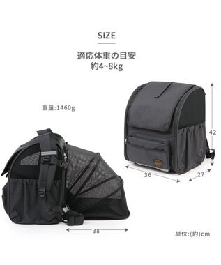 PET PARADISE ペットパラダイス 折畳み ハウスリュック 小型犬 ブラック