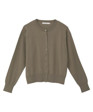 AMERICAN HOLIC コットンブレンドクルーネックカーディガン Mocha