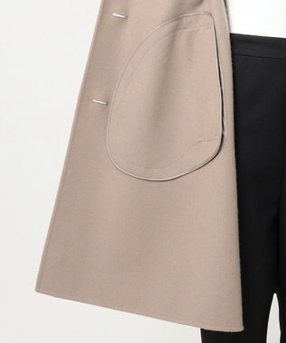 23区 L 【R(アール)】ショートリバー スタンドカラーコート ベージュ系