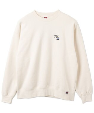 WEGO 【ユニセックス着用ITEM/裏起毛】別注BENDAVISワンポイントプルオーバー オフホワイト