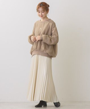 AMERICAN HOLIC オーガンジーレイヤードスウェット Mocha