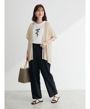 Green Parks ・ＲＡＹ　ＣＡＳＳＩＮ　フラワーサガラ刺繍Ｔシャツ Off White