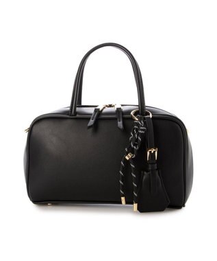 UNBILLION カシュカシュ cachecache / チャーム付横長ボストン ブラック