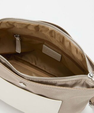 TOPKAPI 【Breath TOPKAPI sis】【WEB限定】ナイロン レザーポケット ミニ ショルダーバッグ 軽量 / CALM カーム　 ベージュ