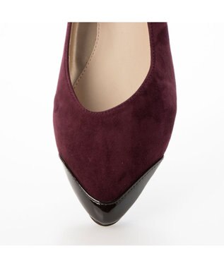 Riz raffinee <Riz raffinee>斜めカットポインテッドトゥパンプス ワインスエード