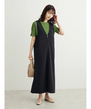 Green Parks ・ＥＬＥＮＣＡＲＥ　ＤＵＥ　２ｗａｙＶネックジャンスカ Black