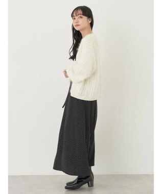 earth music&ecology ふさふさショートカーディガン Ivory