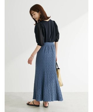 Green Parks ・ＥＬＥＮＣＡＲＥ　ＤＵＥカットフクレジャカードスカート Blue