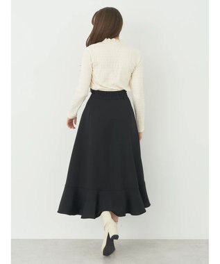 earth music&ecology ラッフルフリルイレヘムスカート Black