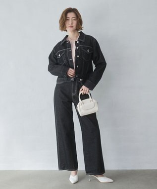 WEGO 【XS～Lサイズ展開/美脚】ストレートデニムパンツ デニムブラック