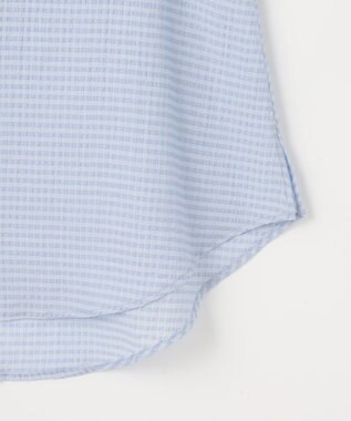 Feroux 【洗える】ラッフルフリル ブラウス スカイブルー系