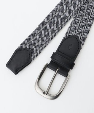 JOSEPH ABBOUD 【キングサイズ・イタリア素材・ストレッチ・日本製】 ストレッチミックスブレイズ ベルト ダルブルー系