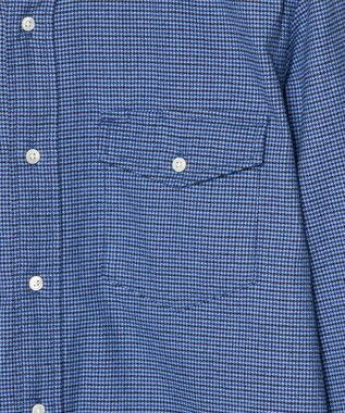 J.PRESS MEN コットンネルハウンドツース シャツ ネイビー系3