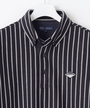 23区GOLF 【MEN】ストライプ 長袖シャツ ネイビー系2