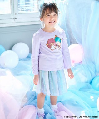 ANY KIDS 【any FAM× リトルツインスターズ 】キキ＆ララ シフォンスカート サックスブルー