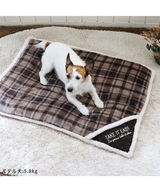 PET PARADISE ペットパラダイス 遠赤外線 ボアマット 《 チェック柄 》 (80×60cm) チェック柄