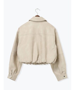 Te chichi フェイクレザークロップドブルゾン グレー