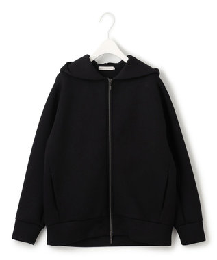 ICB 【洗える】 ビスコースエアーボンディング ジップアップフーディ ブラック系