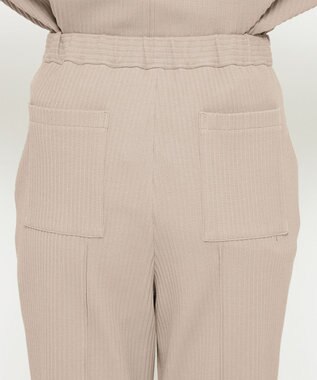 uncrave プリーツリブ スリットパンツ グレージュ