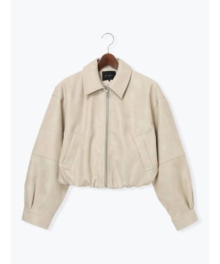 Te chichi フェイクレザークロップドブルゾン グレー