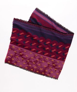 POLS コットン・キュプラ MIXTURE　フサスカーフ レッド