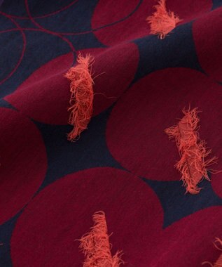 POLS コットン・キュプラ MIXTURE　フサスカーフ レッド