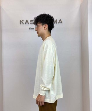 KASHIYAMA 【ウォッシャブル】ウールジャージークルーネックニット オフホワイト