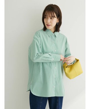 Green Parks ・ＥＬＥＮＣＡＲＥ　ＤＵＥ　パールボタンシャツチュニック Green