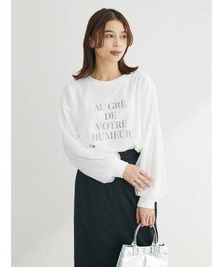 Green Parks チュールドッキングロゴプルオーバー White