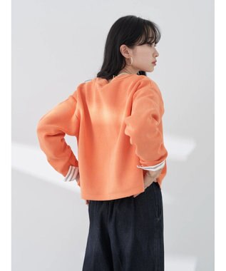 earth music&ecology バイカラースポンディッシュカーディガン Orange